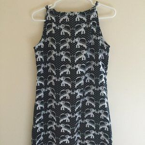 Crown & Ivy Navy Elephant Dress